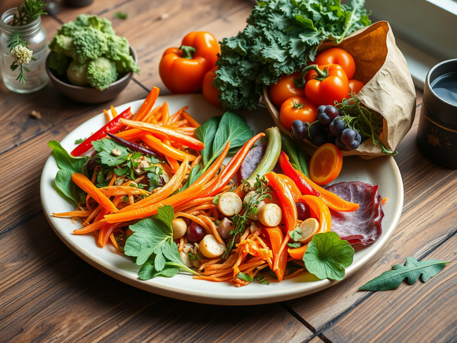 healthy meal from the garden.. we manage to eat these meals more often when we plant our own food.