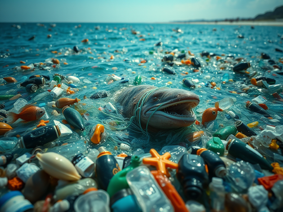 plastic pollution in the ocean