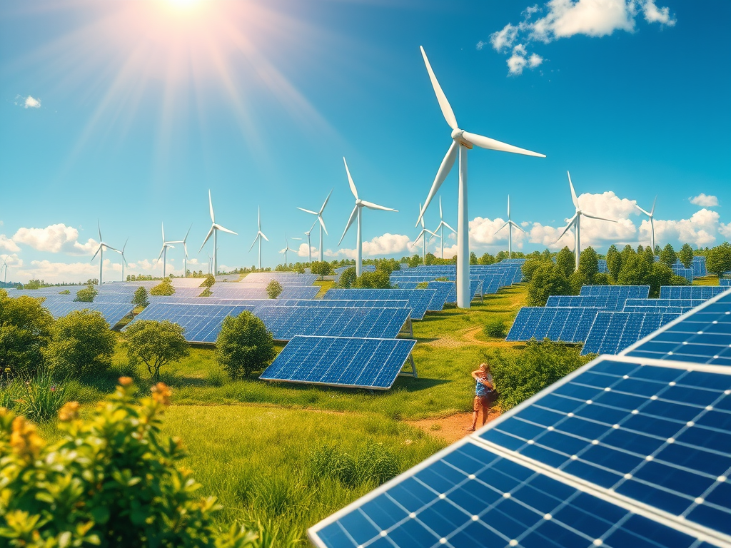 wind Turbines and solar panels