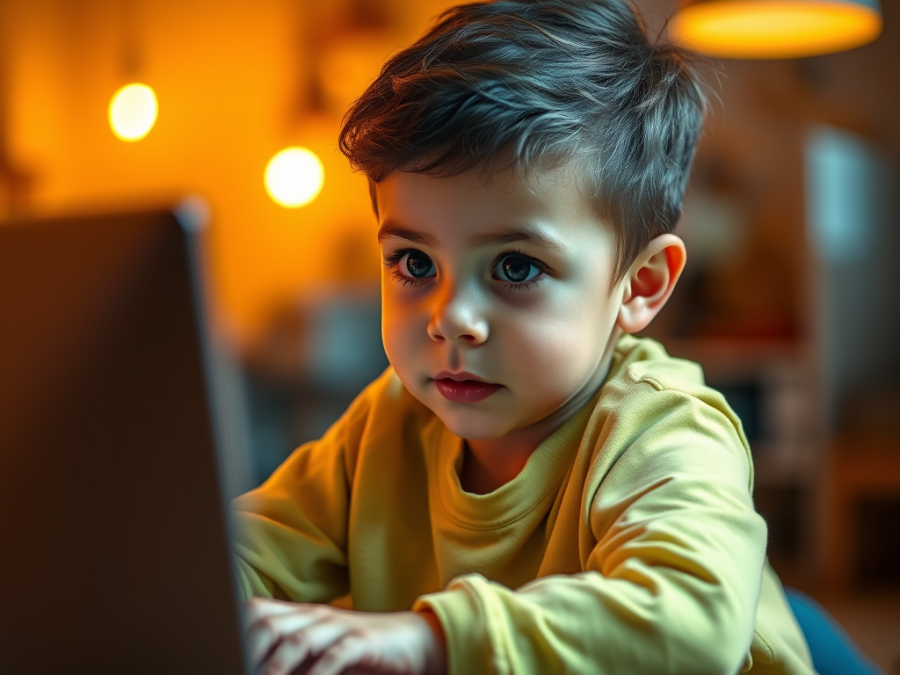 child on laptop
