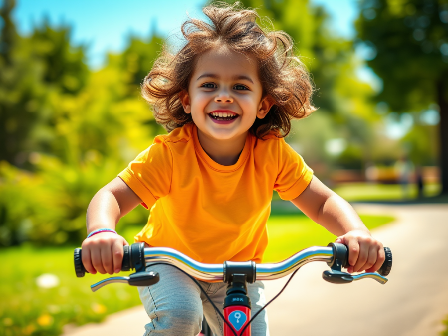 girl riding motorcycle to school